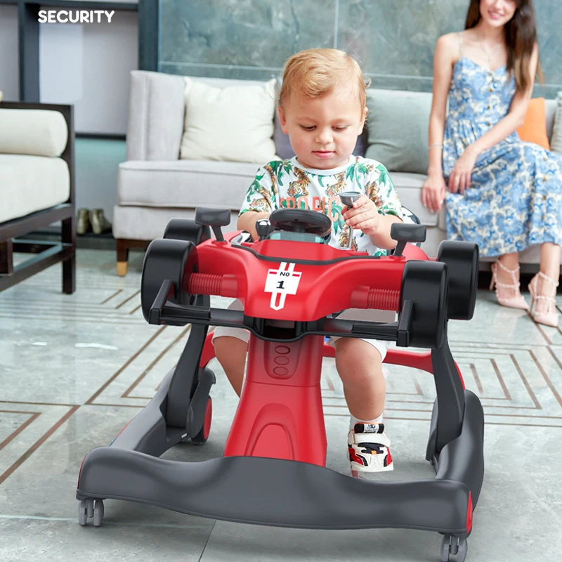 Baby Walker Multifunction Anti-rollover Baby Car With Wheel Folding Trolley Safety Seat Balance Car Infant Step Car With Music