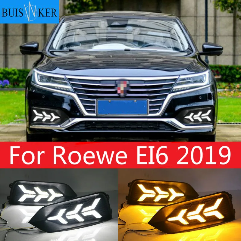 

LED Daytime Running Lights DRL Fog Lamp with Yellow Turn Signal Lamp For Roewe EI6 2019