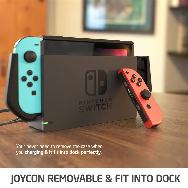 Dockable Case For Nintendo Switch Mumba Blade Series TPU Grip Cover Compatible with Nintendo Switch Console & Joy-Con Controller