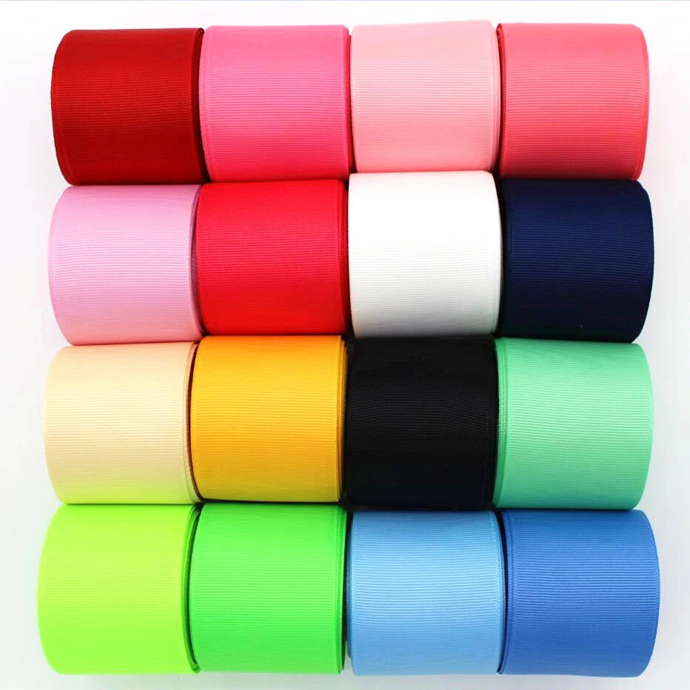 50MM 5 Yards 10 Yards Solid Color Ribbon DIY Handmade Material Gift Wrapping Head Bows Hair Decoration Clothing Grosgrain