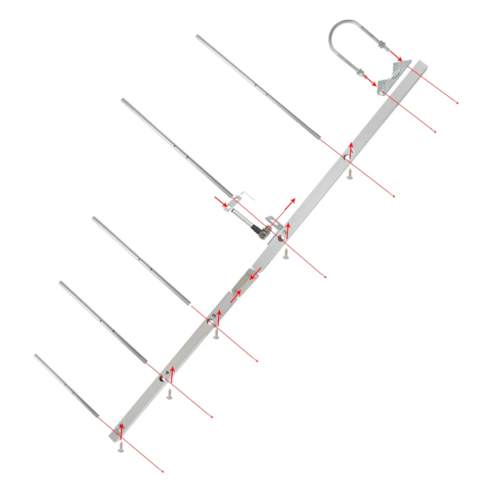 UHF YAGI GAMMA Antenna 430-450MHZ 5 Elements walkie talkie yagi antenna SO239 Connector