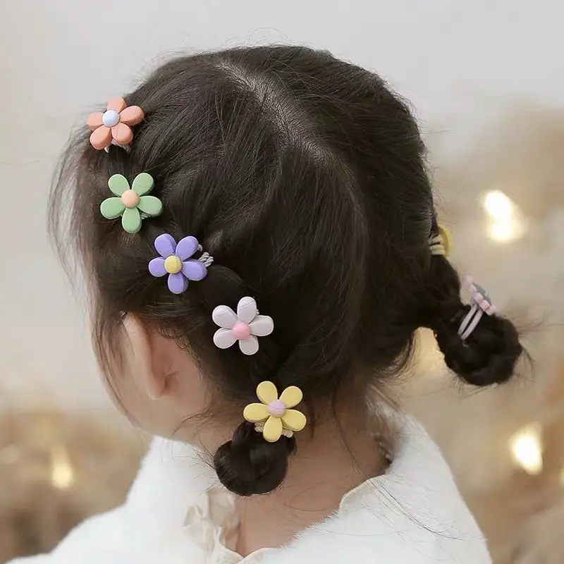 Cartoon Animal Flowers Princess Scrunchie Children Girls Kids Elastic Hair Rubber Bands Accessories Tie Hair Ring Rope Headdress