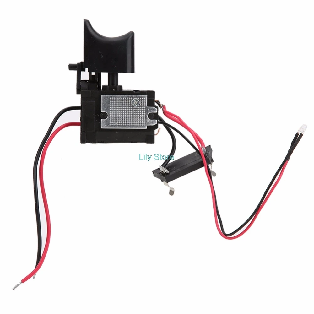 Interruptor de Taladro Inalámbrico con batería de litio, FA8-16/3, 7,2 V-24V, 16A, Control de velocidad, disparador de taladro eléctrico con luz