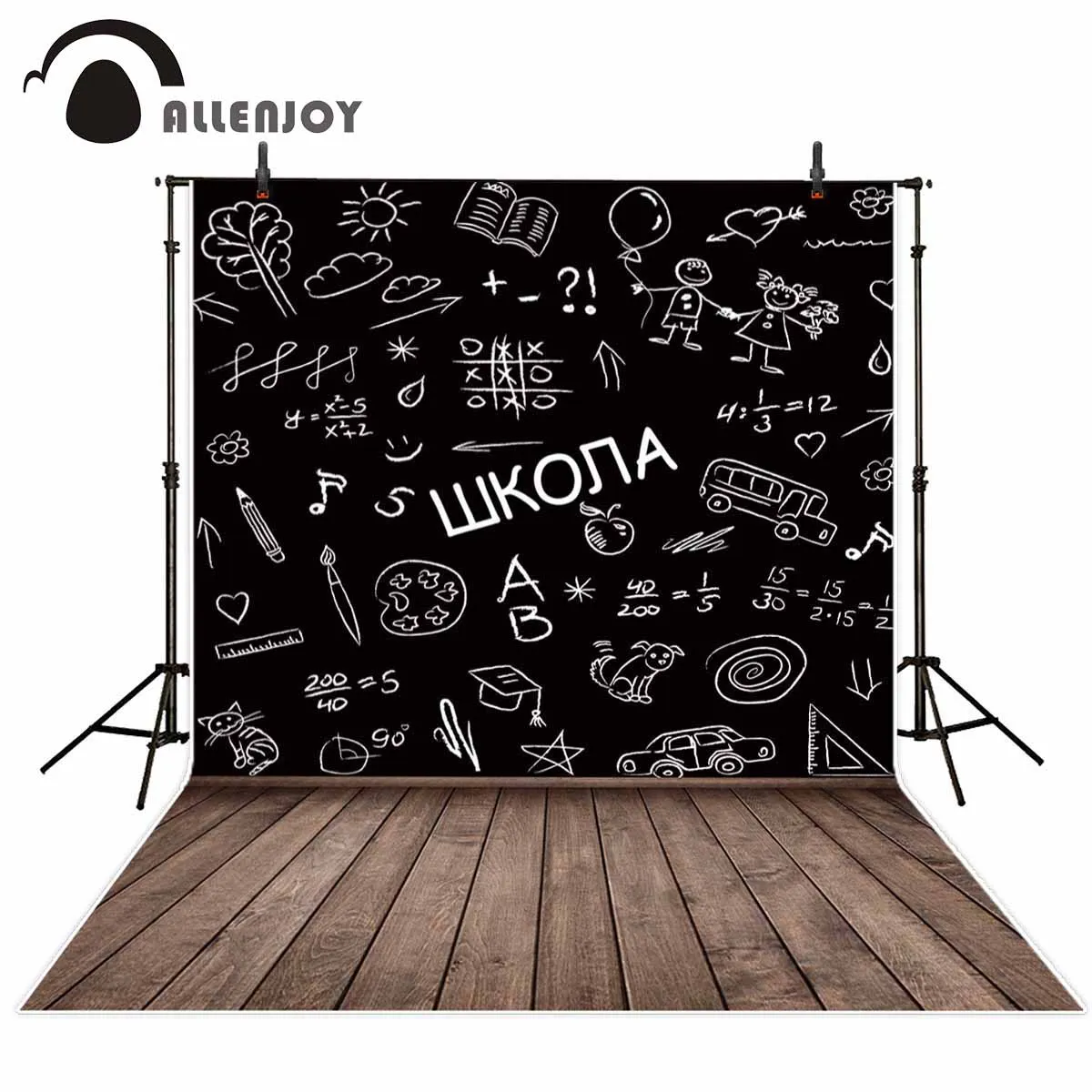 Allenjoy back to school banners decor graduation students event party photophone kid graffiti props for photography backdrops