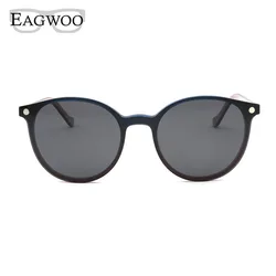 Magnet Eyeglasses Round Full Rim Optical Frame With Sunglasses and Night Driving Clip Medium Size Computer Glasses 0080