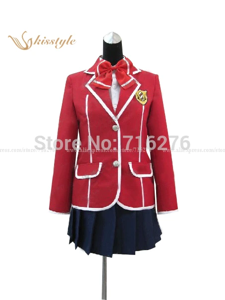 

Kisstyle Fashion Guilty Crown YUZURIHA INORI Girl Uniform Cosplay Costume Custom-Made