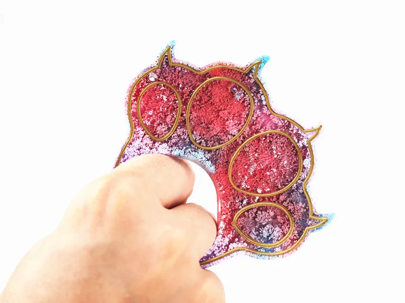 6-in-1-Epoxid-Ring-Set, Schlüsselanhänger, Silikonformen für Bastelarbeiten, Schlüsselanhänger, Harzform, Katzenklaue, Verteidigungsschädel, individueller Schlüsselanhänger, Selbstverteidigung – Detail 8