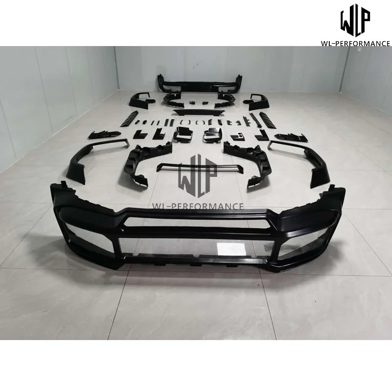 W463 Frp Unpainted Car Body Kit Front Bumper Rear Bumper Wheel Eyebrows for Mercedes-benz g Class W463 Wide Body