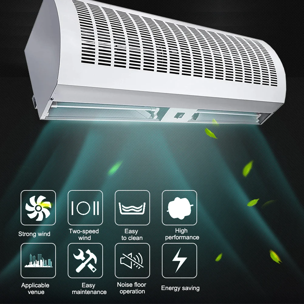 Commercial 36'' 2 Speed Air Curtain w/ Door Switches High Low Fan UL CE Certified