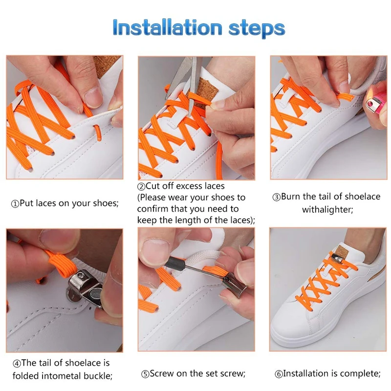 Magnetic Shoelace Elastic Flat Shoe laces No Tie Shoelaces Quick Magnetic Lock Lazy Laces for Kids and Adult 24 Colors image 6