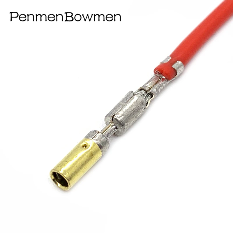 10 szt. 2.8mm Złącze samochodowe zaciskane, cylindryczne, sprężynowe, do przewodów elektrycznych, luźne z kablem 33230-0002