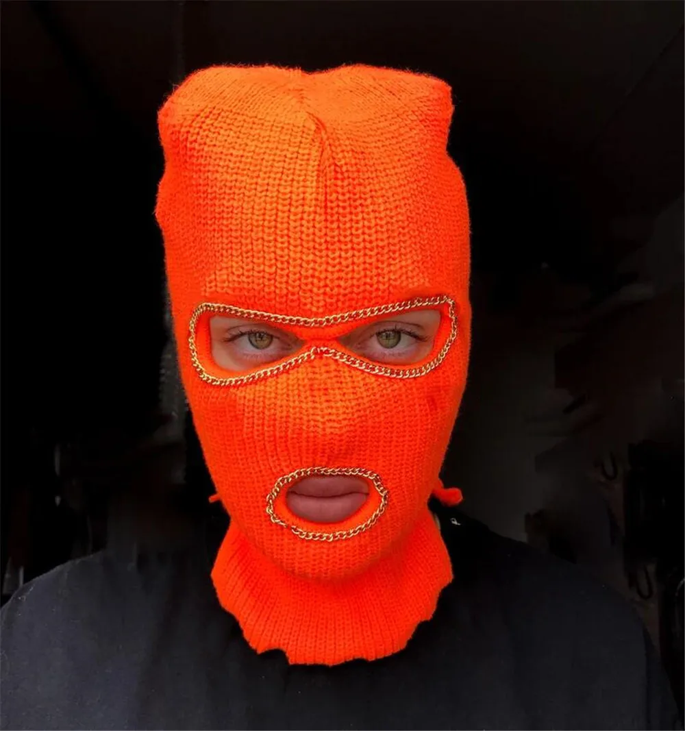 beachapche   Mask 3 Hole Full Face Mask Ski Mask Winter Cap Balaclava Hood Motorbike Motorcycle Helmet Full Face Helmet