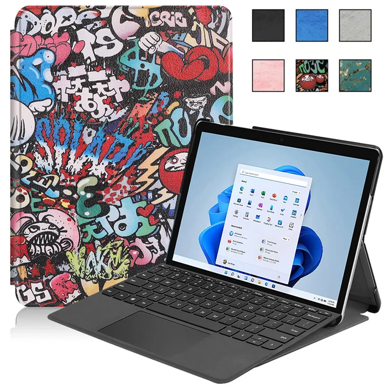 Funda para microsoft surface go 3 2 1 10.5 polegada tablet moda suporte escudo couro do plutônio coque para superfície ir 1 2 3 capa 10.5 cover cover