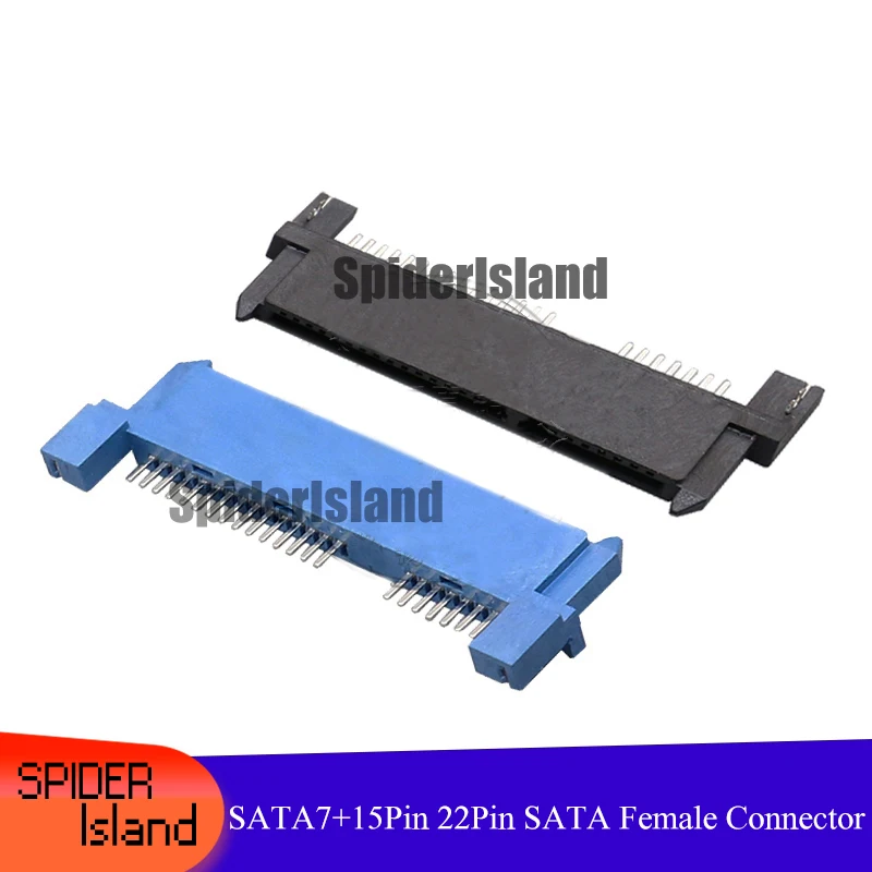 

50pcs SATA 7 + 15 SATA 22Pin Female SMT Horizontal With Harpoon Positioning foot 7p+15p SATA Connector Interface SATA Socket