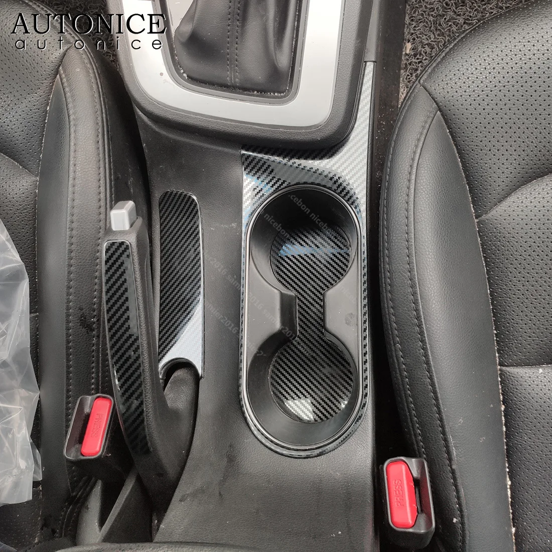 

Carbon Fiber Color Steel Parking Handbrake Pedestal Cover Trim Fit for Hyundai Elantra 2016 2017 2018 2019 2020
