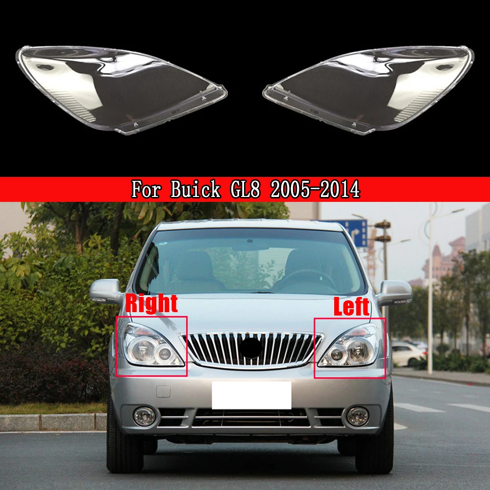Front Headlight Lens For Buick GL8 2005 ~2014 Transparent Headlamp Cover Plexiglass Replace Original Lampshade