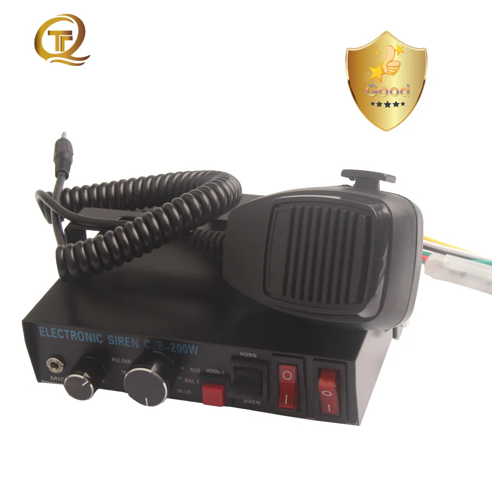 

Car Siren Horn 9 Tone Super Loud Emergency Warning 200W Car Alarm Electronic Siren Host PA System Microphone Sirene 12V