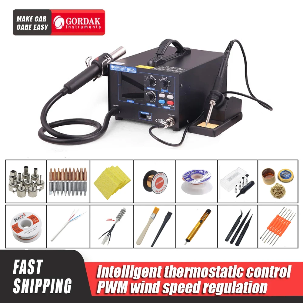 GORDAK 952H hot air station constant temperature BGA rework station SMD soldering iron station 110V / 220V phone repair