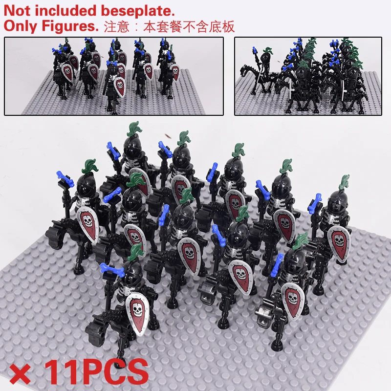 MOC Medieval Skeleton Centaurs Knights mini Action Figures Building Blocks Roman Horse Army Soldiers Bricks Toy kids XMAS Gifts