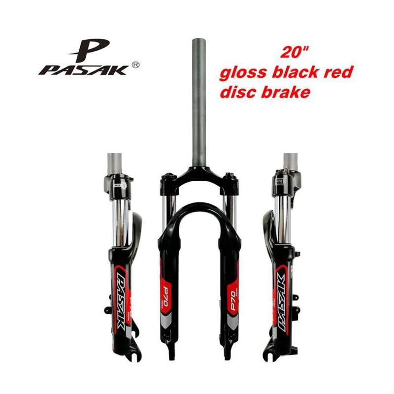 PASAK-Folding Mountain Bike Fork, Suspension Shock Absorber, Soft Adjustable Lock, 20 \