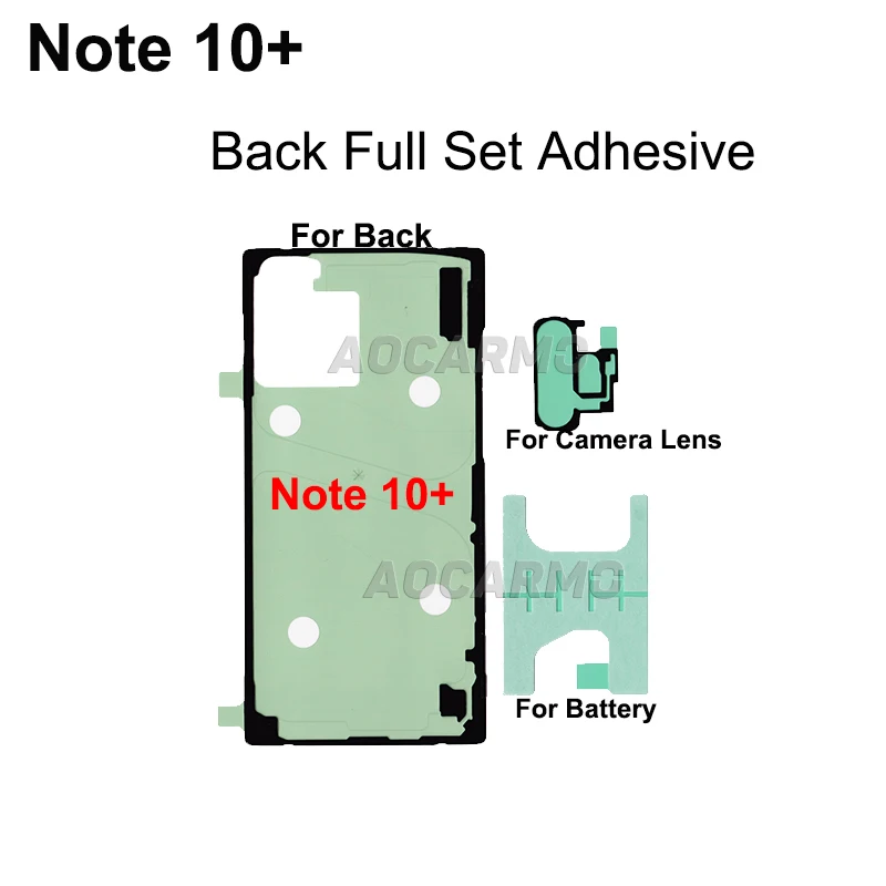 For Samsung Galaxy Note 10+ Plus Full Set Adhesive LCD Screen Tape Back Battery Sticker Cover Frame Camera Lens Waterproof Glue