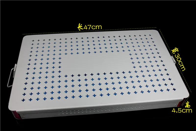

Aluminum alloy medical disinfection box high temperature pressure sterilization storage box surgical instrument flat large case