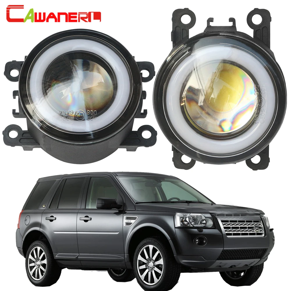 Cawanerl For Land Rover Freelander 2 LR2 FA_ 2006-2014 Car Fog Light COB LED Angel Eye DRL Daytime Running Light 12V 2 Pieces