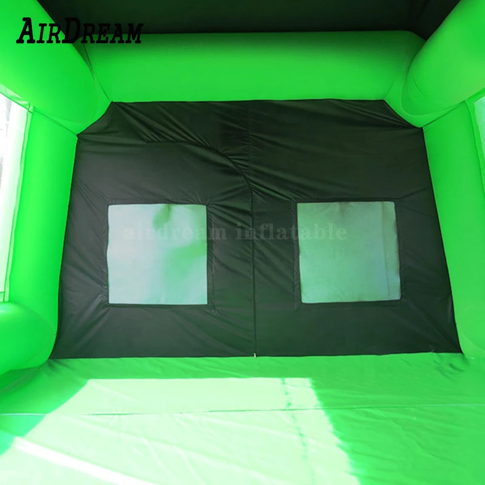 Hoge Kwaliteit Groene Opblaasbare Spuitcabine Blow Up Auto Vrachtwagen Paint Booth Schilderij Tent Opblaasbare Auto Garage Tent Te Koop