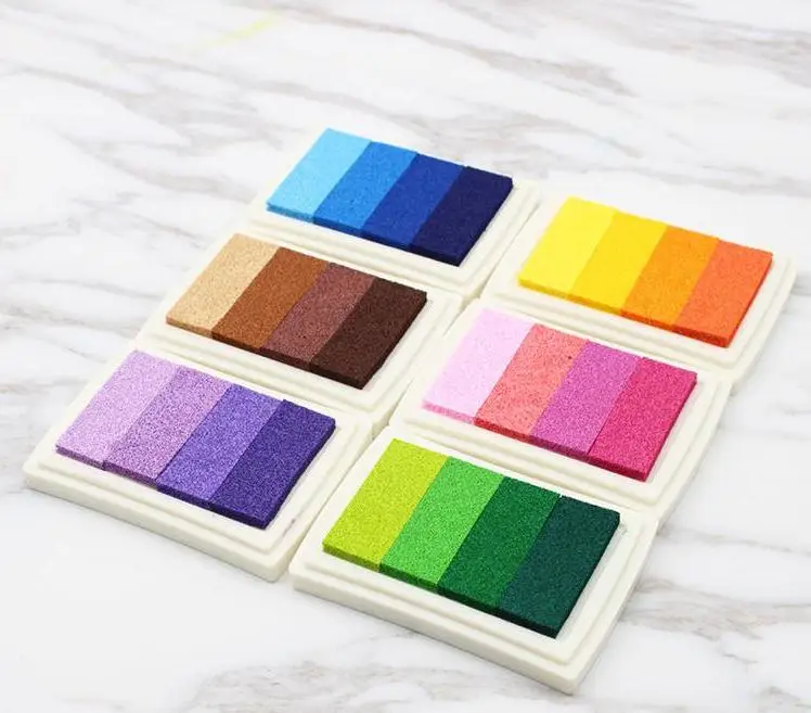 Cute Crystal Stamp Ink Pad Color Gradual for High Quality Photo Album Scrapbooking Diary Lovely School Supplies Gift Wholesale