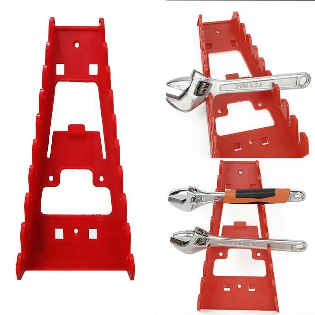 Red Wrench Spanner Tool Organizer Sorter Holder Wall Storage Organizer Tray Mounted Socket Tools Rack Plastic wall tool holders