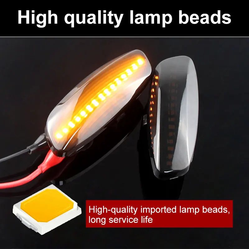 2pcs NO Dynamic For Citroen C3 C4 C5 DS3 DS4 For Peugeot 207 308 3008 5008 RCZ LED Side Marker Lights Turn Signal Light Blinker