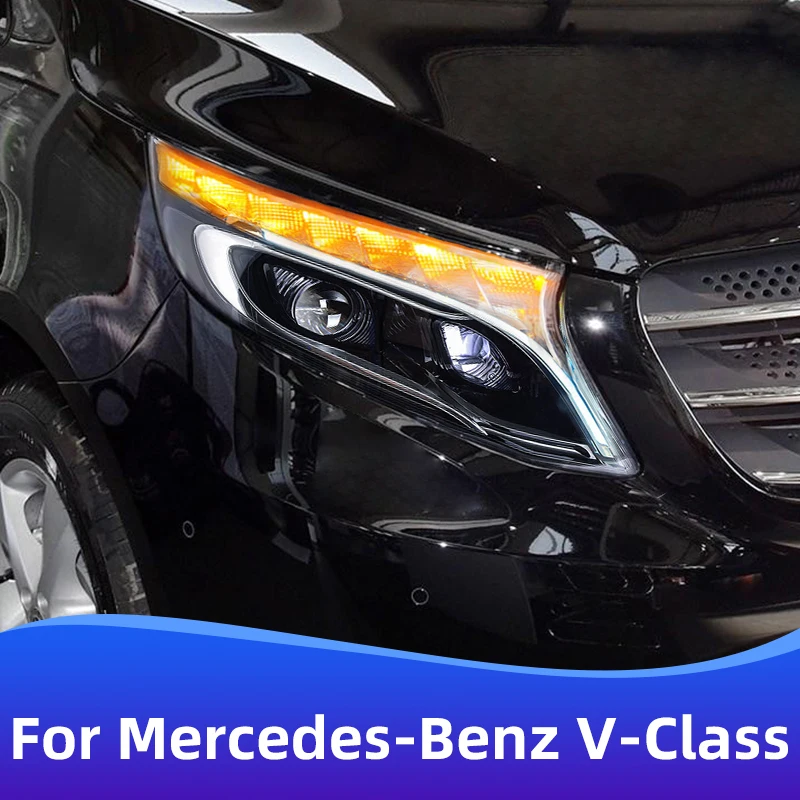 Headlight assembly for 2016-2019 Mercedes-Benz V-Class Headlight assembly LED daytime running lights Benz V-Class V260 car light