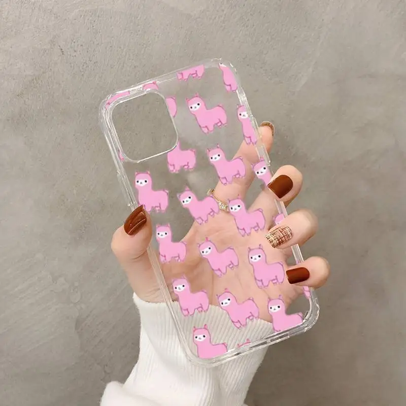 Kawaii Cute Llama Alpaca Animals Cartoon Colorful Phone Case for iphone 13 11 12 pro XS MAX 8 7 6 6S Plus X 5S SE 2020 XR case