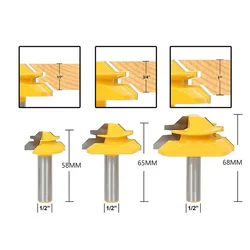 1/2 45 Degree Width Woodworking Drill Bit Woodworker Lock Miter Router Bit Shank Tenon Cutter Woodwork Milling Cutters