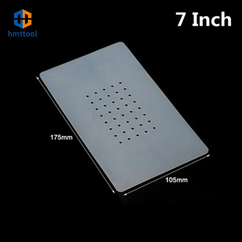 105MM*175MM 7 Inch Heat Insulation Silicone Rubber Pad Mat With Holes For LCD Separator Machine Repair Tools