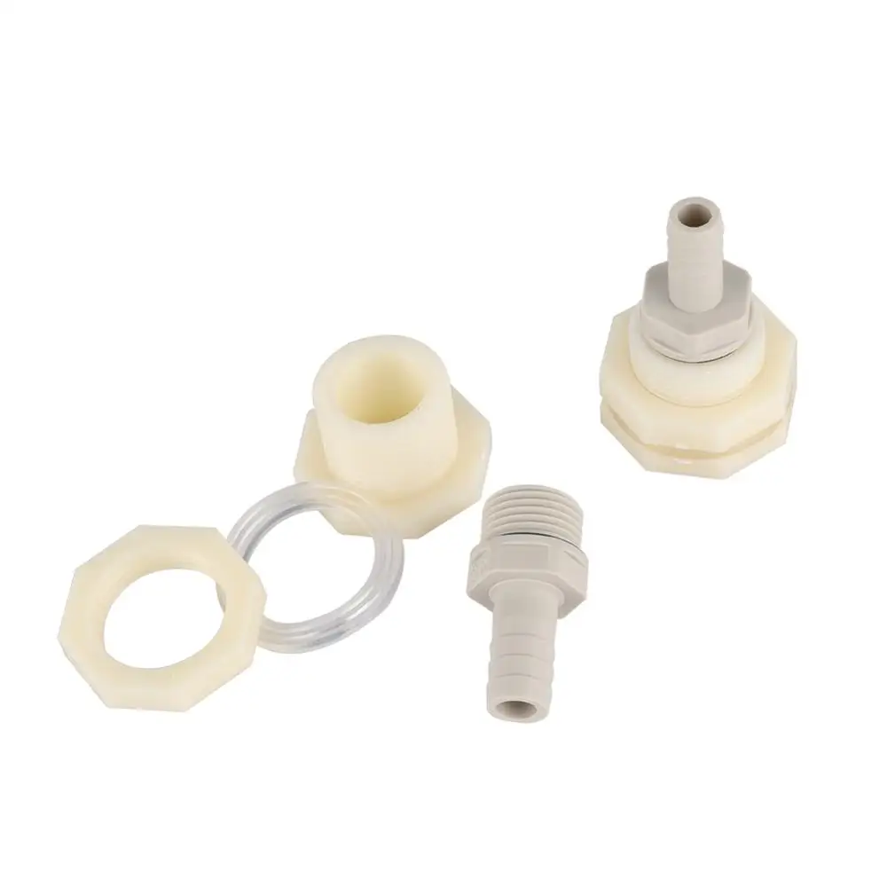 Water Tank Bulkhead Connector 8/10/12mm Barb Pipe Tail Reducing Fittings Rain Barrel Aquarium Fish Tank Water Connector