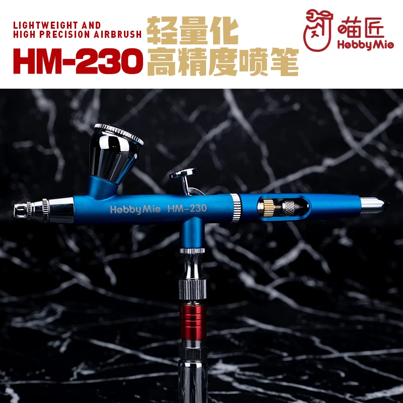 Hobby Mio Model Tool 0.2MM Lightweight Double Action Airbrush Model Paint Airbrush Model Coloring Airbrush HM230