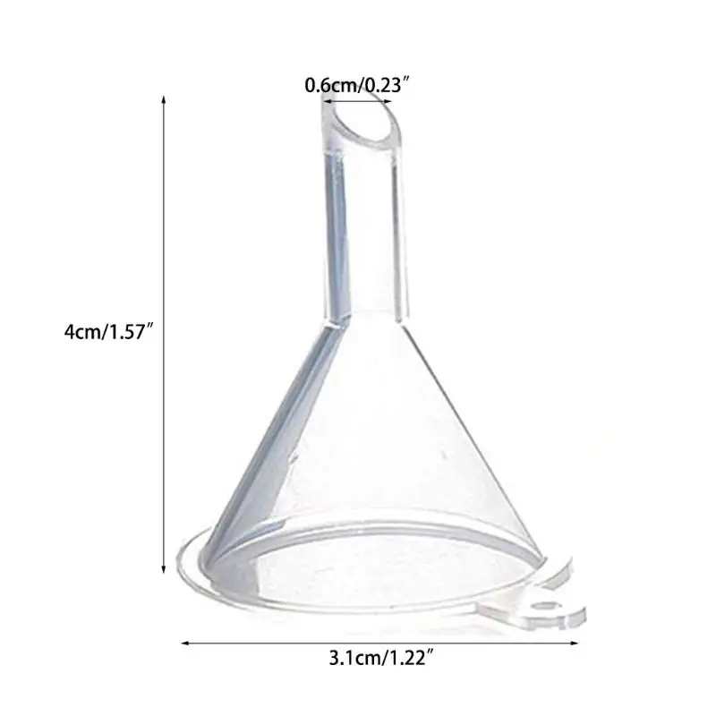 100 Pcs Mini Trechter Clear Plastic Trechters Multifunctionele Trechters Voor Parfum