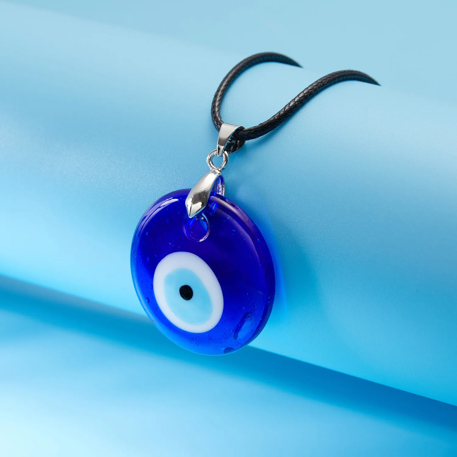 Vintage Türkische Halskette mit Bösem-Auge-Anhänger, Glücksbringer, Blaue Böse-Augen-Kette, Partyschmuck für Damen, Geschenk – Detail 4