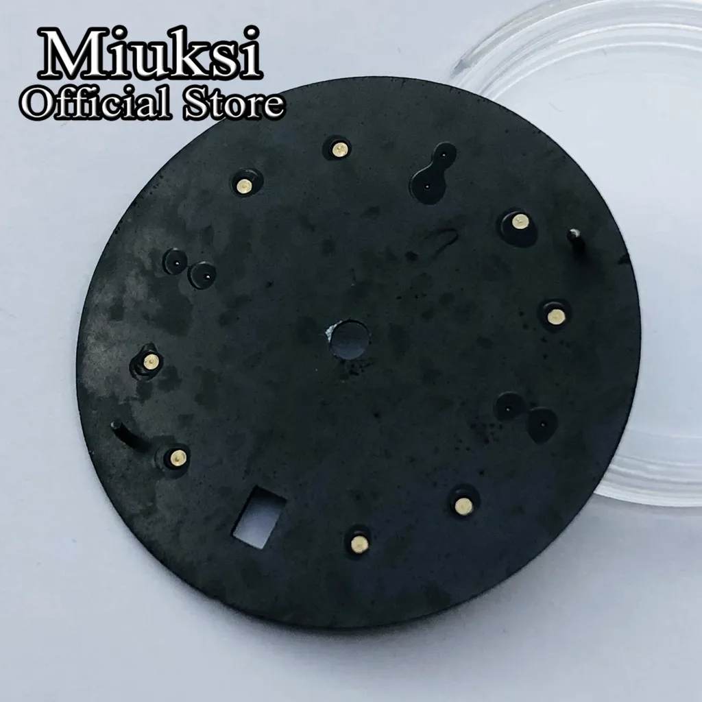 Miuksi 30.5mm black blue green sterile luminous dial fit NH35 ETA 2824 2836 Miyota 8215 821A Mingzhu DG2813 3804 Seagull 1612