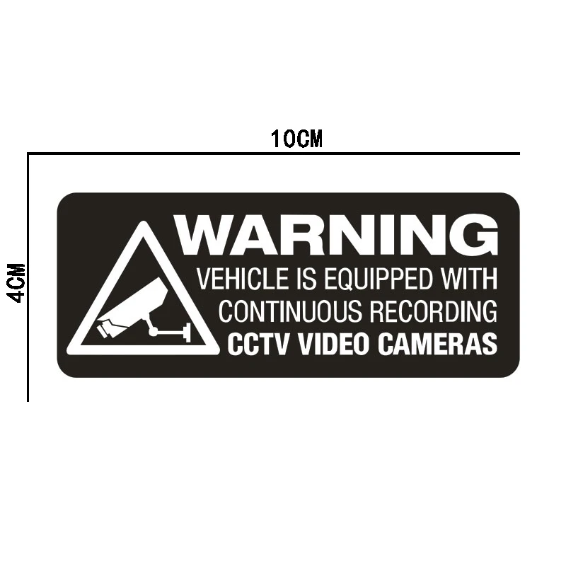 

1 Pcs WARNING RECORDING CCTV ON BOARD Dashcam Security Car,Van,Window Decal Car Sticker Car Styling Accessories 10x4cm