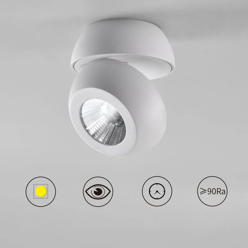 Dimming surface mounted spotlight four heads consumer and commercial living room aisle round bucket light ceiling led downlight