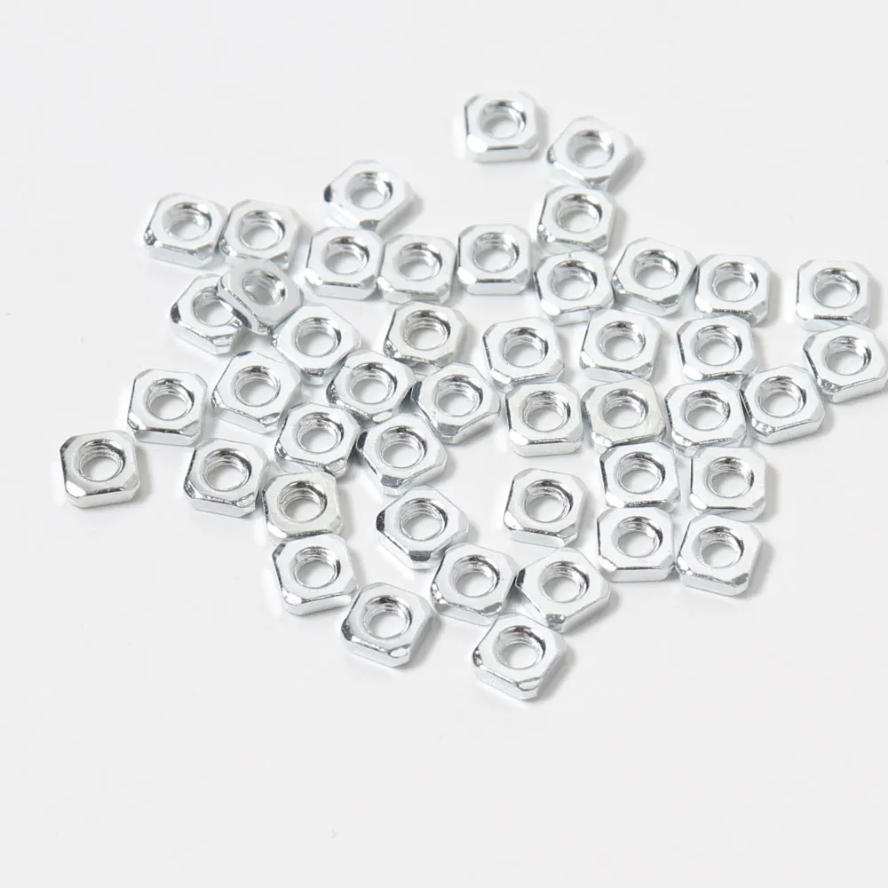 1.7mm thickness screws nut 100pcs thin nut M3 sqare nuts 1.7*5.4*5.4mm sqare thin nuts for prusa i3 mk2/mk2s/mk3