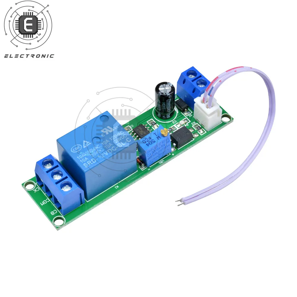 DC 12V normalnie otwarty przekaźnik opóźniający wyzwalacz 0-60 sekund wyłącznik czasowy moduł przekaźnikowy przełącznik sterowany czasowo moduł
