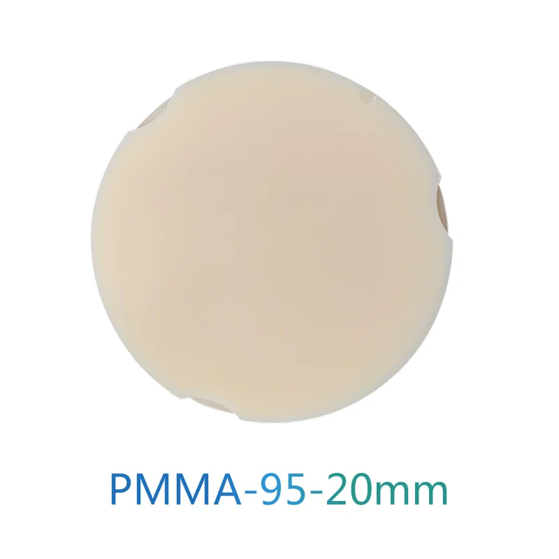 Denture Composite Materials PMMA Blocks 95*20mm CAD/CAM PMMA Block C1/C2/C3/C4/D2/D3/D4 D Shape Pmma Discs