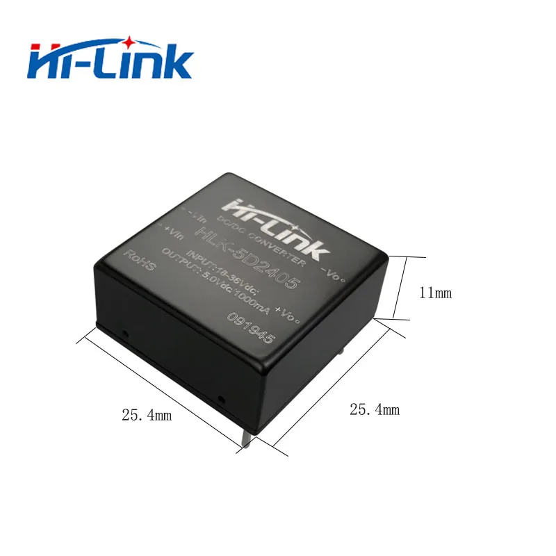 จัดส่งฟรี2ชิ้น/ล็อต9-18V 5W 24V DC DC Power SuppliesแยกโมดูลHLK-5D1215เปลี่ยนHDD5-24S05A