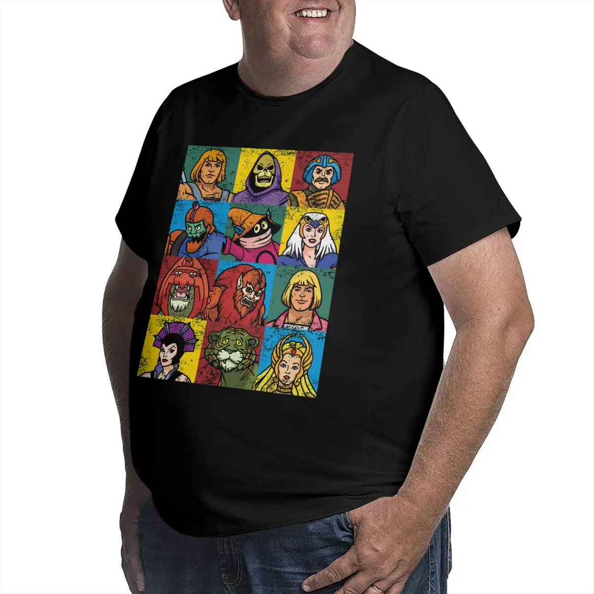 Men's He-Man And Friends T Shirt The Masters of the Universe Retro Clothes Vintage Big Tall Tee Shirt Plus Size 5XL 6XL T-Shirt