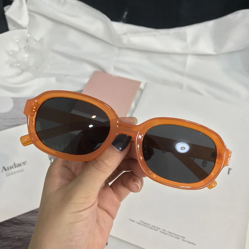 Oval Mirror Vintage Sunglasses Woman Brand Designer Candy Colors Sun Glasses Female Retro Shades Travel Outdoor Oculos De Sol