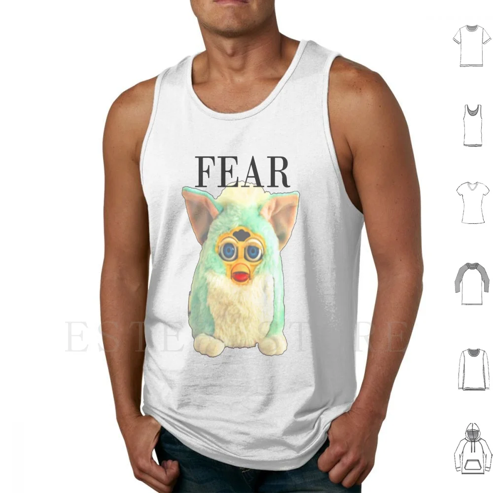 Fearby Tank Tops Vest Sleeveless Fear Weird Furby Retro Nostalgia 90s 90s Toy 80s 80s Toys Creepy Toys Cute
