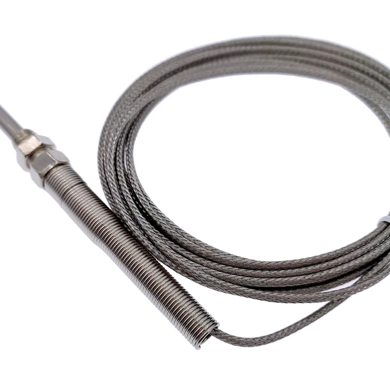 200mm probe type thermocouple sensor K type temperature measuring instrument 1m 2m 3m 4m 5m cable stainless steel thermocouple